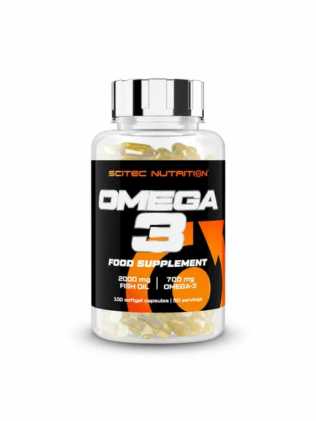 Omega 3 100 Softgels Caps  – 2000 mg Huile de Poisson – Santé du Cœur & du Cerveau