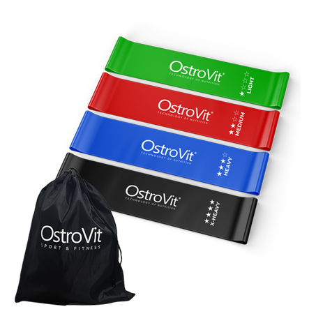 OstroVit Bandes d'Entraînement 4 Pièces + Sac