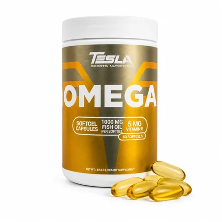 Omega 3 1000 mg + Vitamine E – 60 Softgels – Santé Cardiaque & Cérébrale