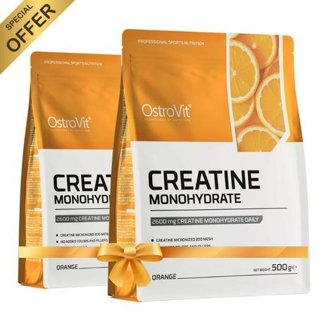 2 X OstroVit Créatine Monohydrate 500 g Orange