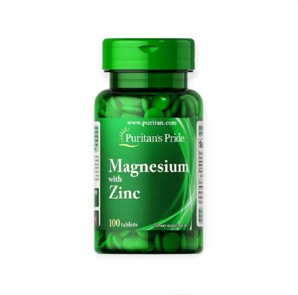 Puritan's Pride Magnésium with Zinc - 100 Tabs
