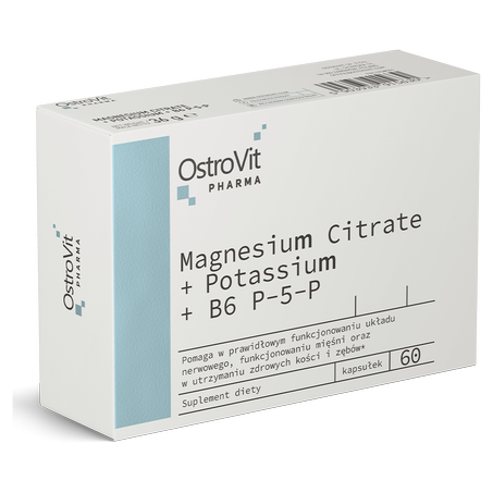 Ostrovit Magnesium Citrate + Potassium + B6 P-5-P 60 Caps