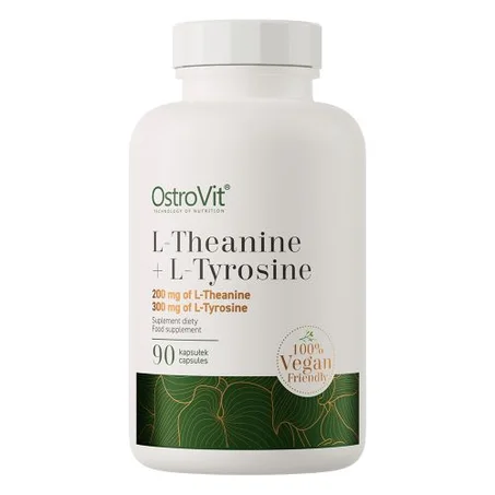 OstroVit L-Theanine + L-Tyrosine 90 Caps - Supplément, Acides Aminés, Santé Cognitive