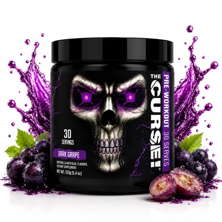The Curse! Pre-Workout Dark Grape – Énergie, Force & Focus – 30 Servings-153g