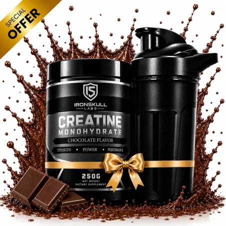 Pack Creatine Monohydrate Chocolat 250 g + Shaker Noir