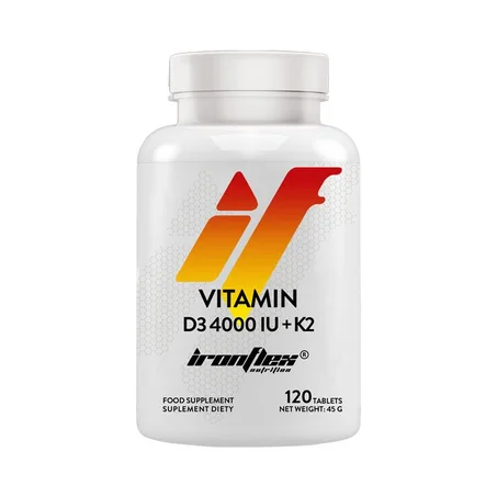 IronFlex Vitamin D3 4000 IU + K2 120 Tabs