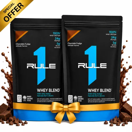 2 X Whey Blend 455 g Chocolate Fudge – Protéine Rapide & Complète pour la Récupération