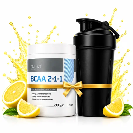 Pack BCAA 2-1-1  200 g - Lemon + Shaker Noir