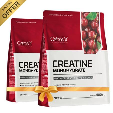 2 X OstroVit Créatine Monohydrate 500 g Cerise