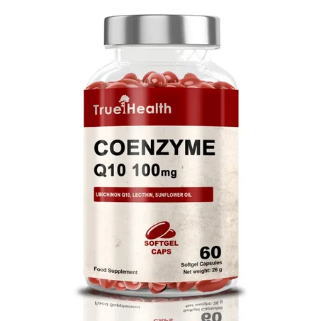 True Health Coenzyme Q10 100mg 60 Caps - Antioxydant Puissant pour l’Énergie et le Cœur
