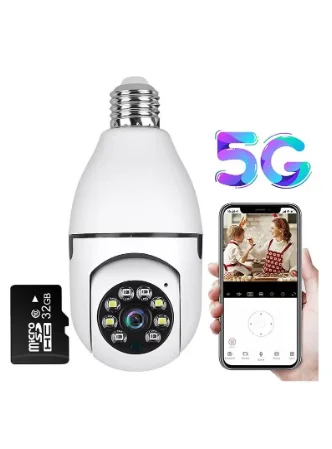 • كاميرة مراقبه علي شكل مصباح 360 درجة