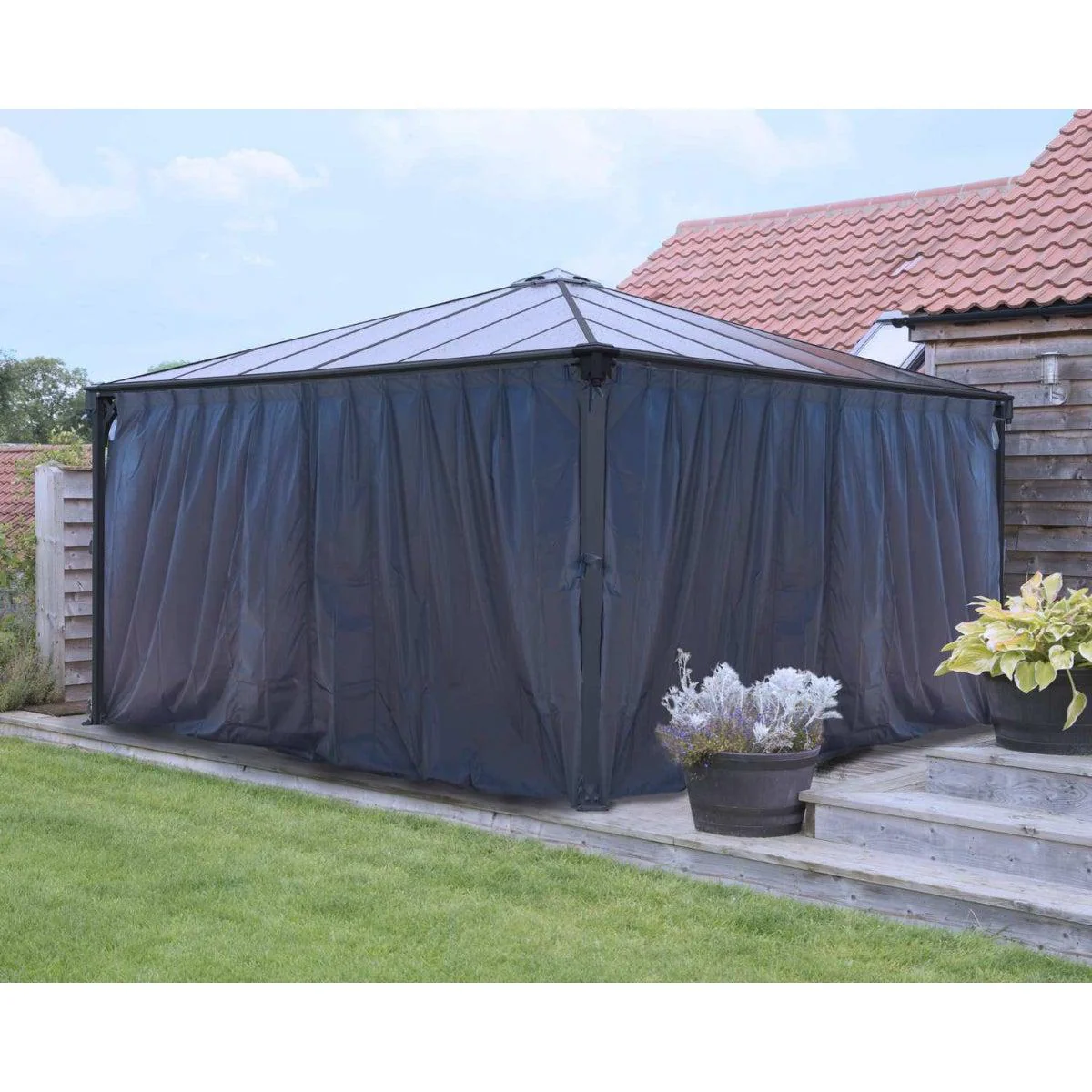 Palermo 14 x 14 ft. Gazebo Curtain Set | Palram-Canopia