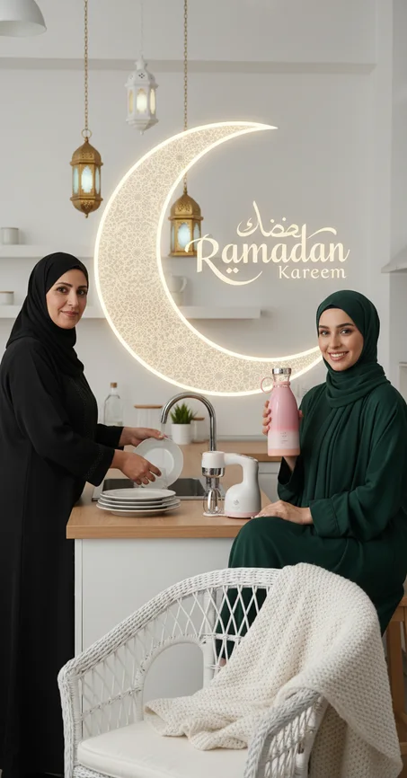 الخلاط الكهربائي الذكي المحمول الوردي