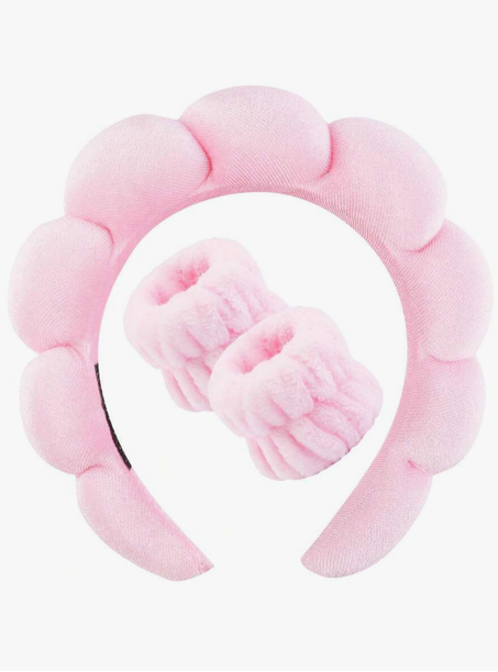 1 bandeau pour se laver le visage / 2 sangles pour se laver les mains / 3 ensemble de bandeaux accessoires de cheveux pour femmes et filles