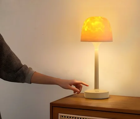 مصباح محيطي مزدوج الوضع من ريبلجلو، 16 لون RGB LED ضوء اسقاط تموج الماء، مصباح 2 في 1 مع اضاءة ناعمة واسقاط تموج غامر، تحكم عن بعد ولمس