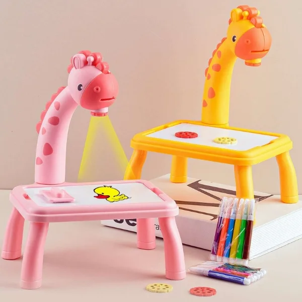 طاولة تعليم الرسم بجهاز عرض ضوئي للأطفال