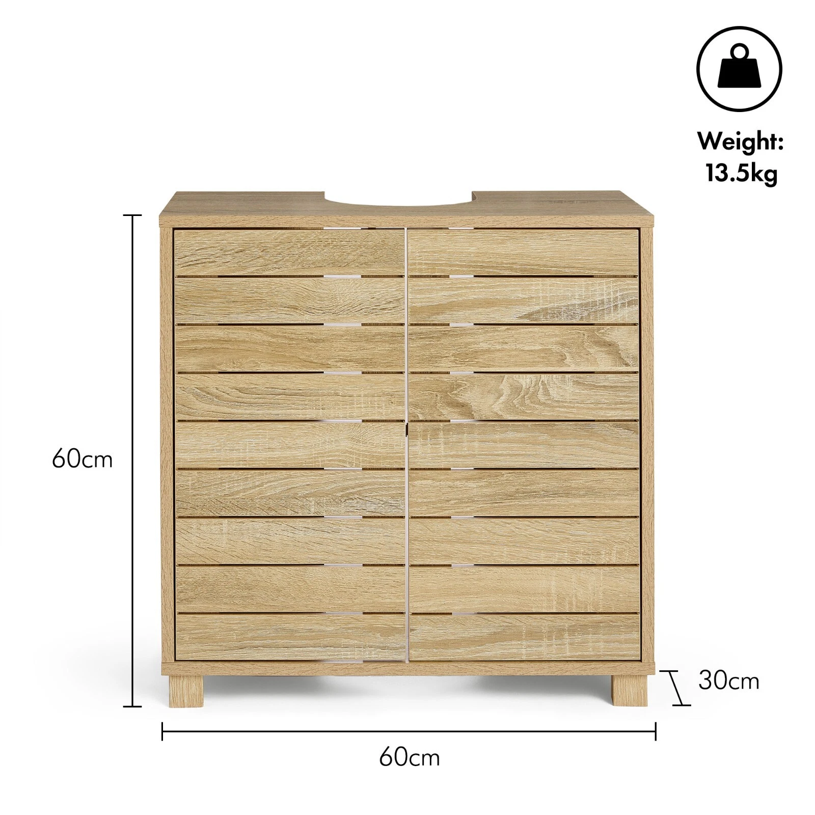 وحدة تخزين أنيقة أسفل المغسلة