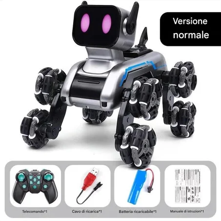 Generico Chien à Contrôle À Distance - Chiot Intelligent | Jouets pour , Puppy Télécommande à Huit Roues pour Chambre Cour Salon Garçons Filles