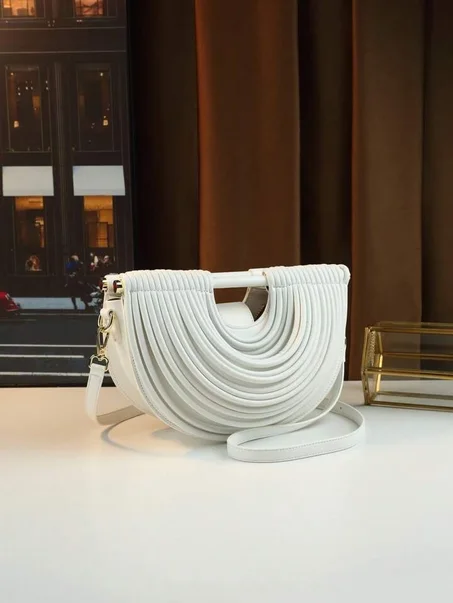 Noodle Element Handbag, Dumpling Shaped Crossbody Bag For Women, Saddle Bag