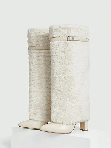 Women's Fuzzy Boots, Fashion Holiday Shoes, Summer Promotion, Autumn/Winter Christmas And New Year Holiday