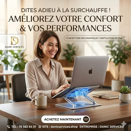 Support Refroidisseur Ordinateur rotatif 360°