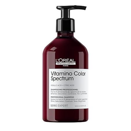 L'Oréal Professionnel Paris Vitamino Color Spectrum Shampoo - Bloquea la vitalidad del color del día 1, brillo de vidrio ultra alto, nutre y neutraliza reflejos no deseados, para cabello teñi
