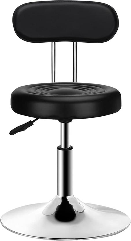 Silla redonda de rotación de 360°, altura ajustable, silla de oficina en casa, silla ergonómica de escritorio para computadora, respaldo medio, multiusos, sillas de escritorio de oficina