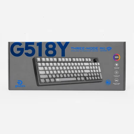 Clavier Good Pro G518Y Pro LightSeed, trois modes (filaire + sans fil + Bluetooth) - 95 touches