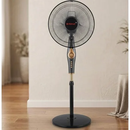 Itimat Ventilateur sur pied - 16 Pouces - 3 Vitesses - Noir