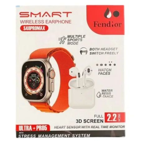 Montre connectée S20 PRO MAX Ultra + écouteurs, NFC, tension artérielle, sport