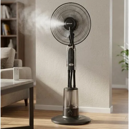 Itimat Ventilateur Brumisateur 2-en-1 - 16 Pouces (40 cm) - 75W - Avec Télécommande - Noir