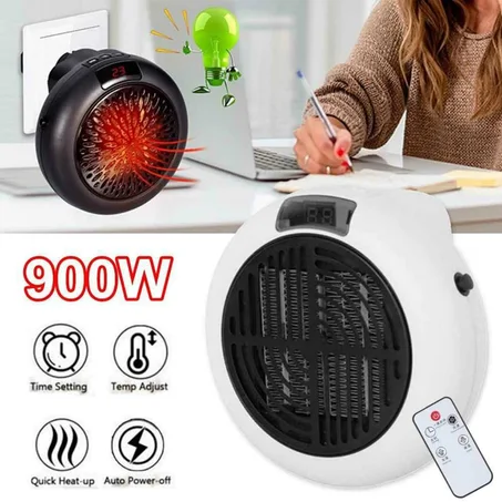 مدفأة الهواء المحمولة (Warm Air Blower) 900 واط - تدفئة فورية بلا أسلاك