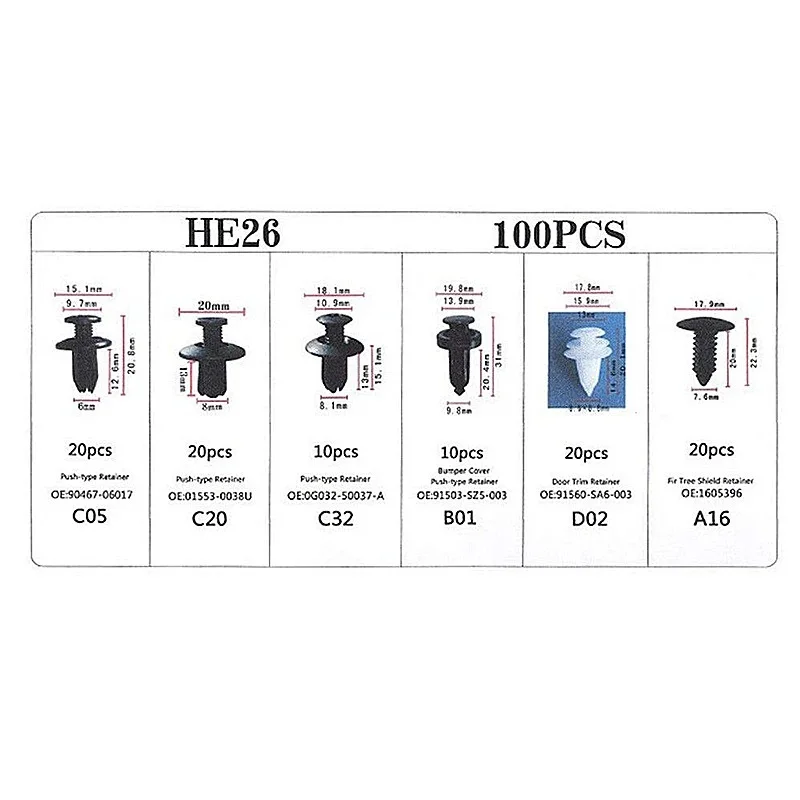 Fixation de garde-boue et pare-chocs