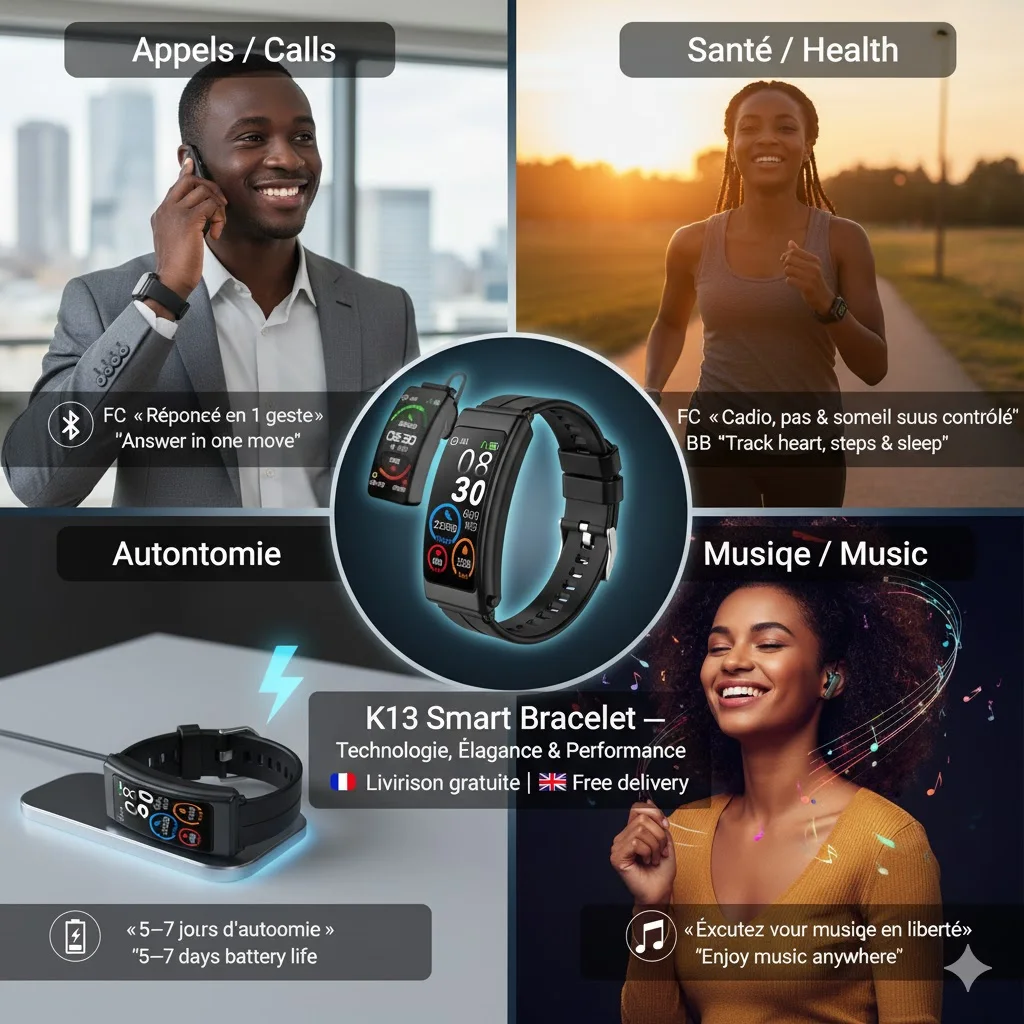 Écouteur Bluetooth intégré au bracelet