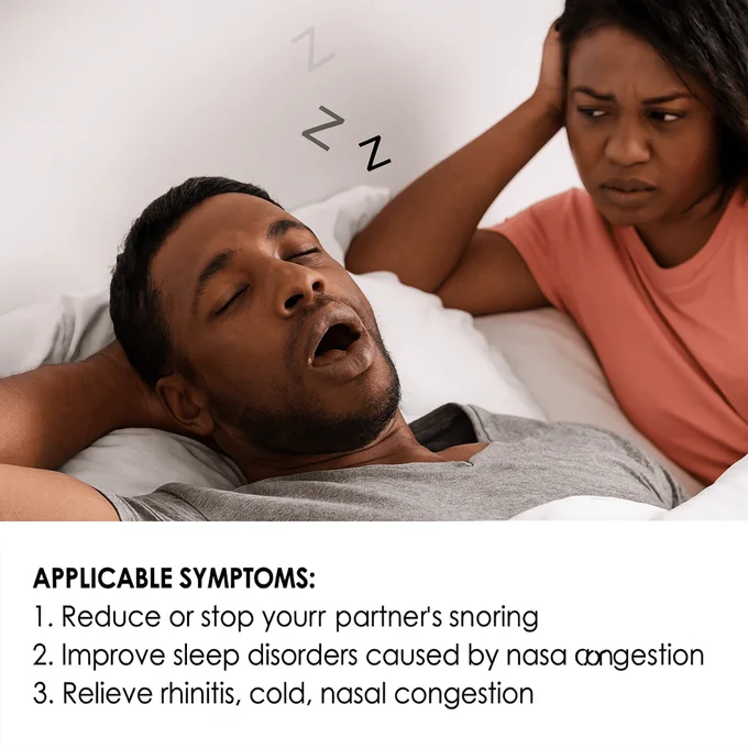 Man and woman sleeping peacefully after using spray