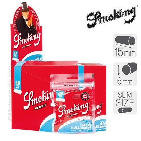 Boîte de 30 sachets de 120 filtres Smoking Slim Classic