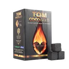 Tom Coco Gold 1KG Charbon naturel, à base de noix de coco de qualité supérieure, pour chicha et barbecue
