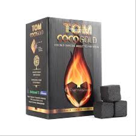 Tom Coco Gold 1KG Charbon naturel, à base de noix de coco de qualité supérieure, pour chicha et barbecue