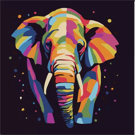 Éléphant Pop art