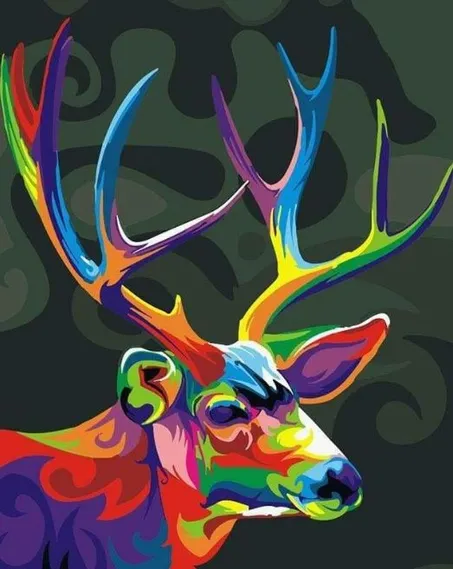 Cerf pop art