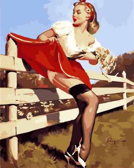 Pin-up vintage et Barrière