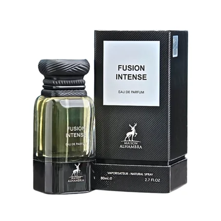 Fusion Intense by Maison Alhambra edp  80ml – Woody Aromatic Leather Luxury Unisex Fragrance