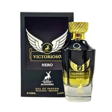 Victorioso Victory Nero by Maison Alhambra 100ml EDP for Men – Amber Aromatic Luxury Fragrance