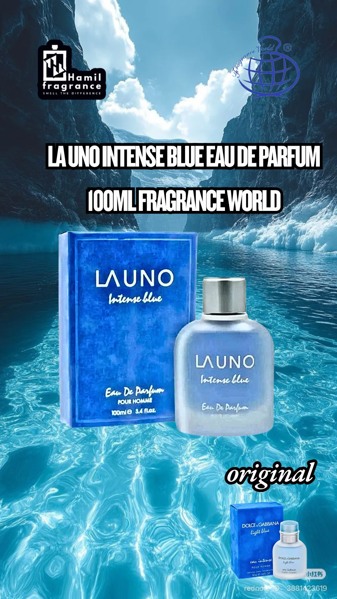 La Uno Intense Blue Eau De Parfum 100ml Fragrance World