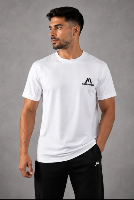 Men’s White Athletic T-Shirt