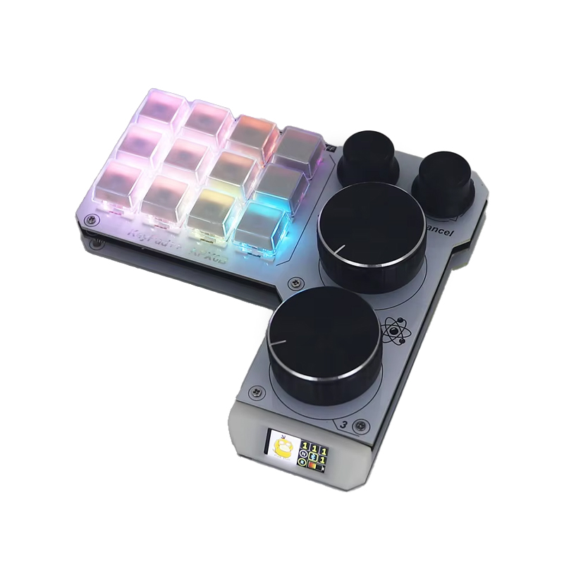 RGB Mechanical Keyboard with Screen | Programmable Knobs & Custom Keys