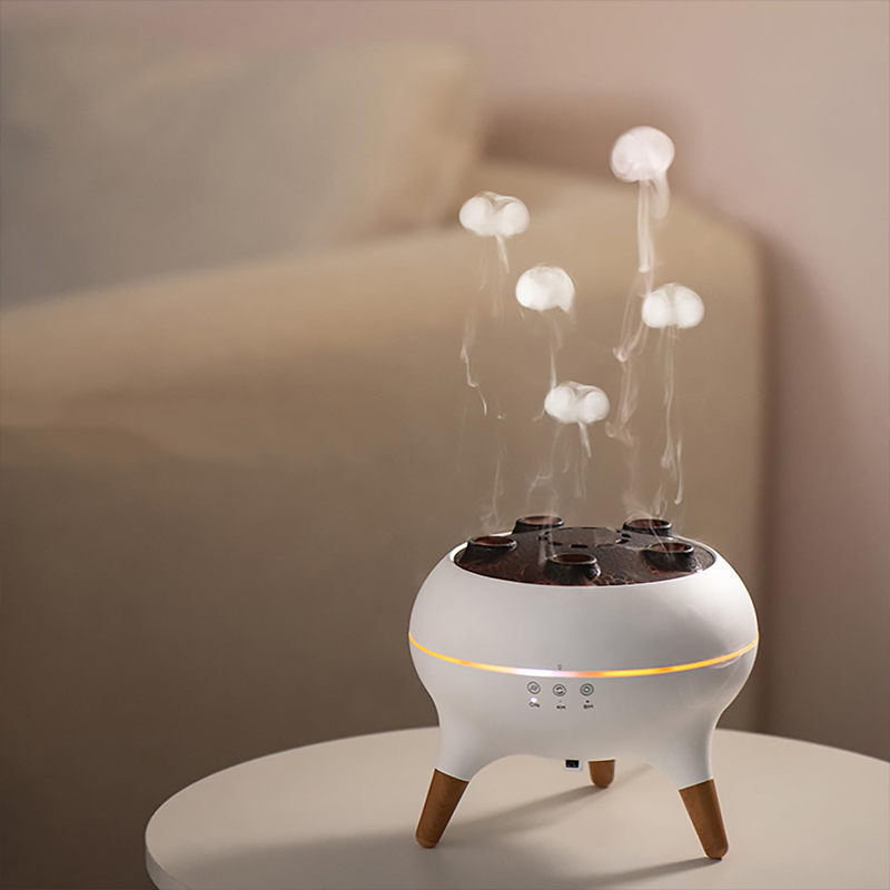 Home Fog Incense Humidifier with Dynamic Spray & Colorful Lighting – Remote Included