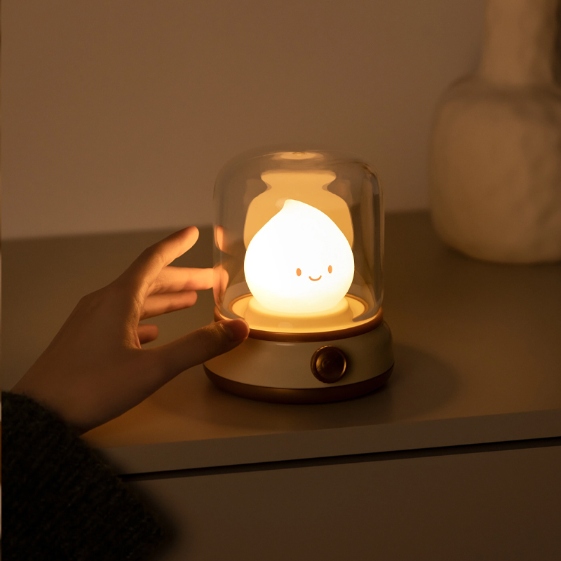 LED Flameless Candle Night Light – USB Dimmable Table Lamp for Room Decoration & Camping