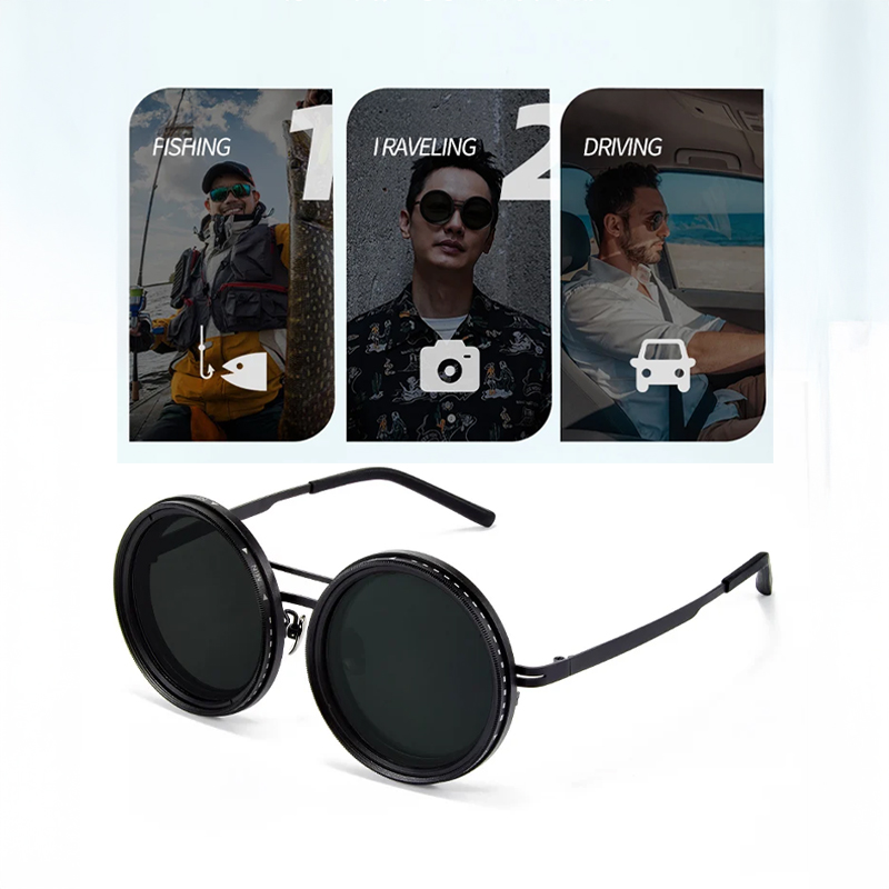 ND2 Adjustable Dimming Polarized Sunglasses Men & Women