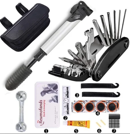 Kit de réparation de vélo multifonctionnel puissant, facile à transporter et à utiliser